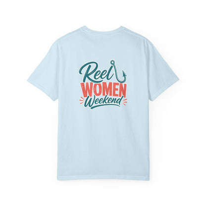 Reel Women Weekend T-shirt | Fishing Hook Typography Tee