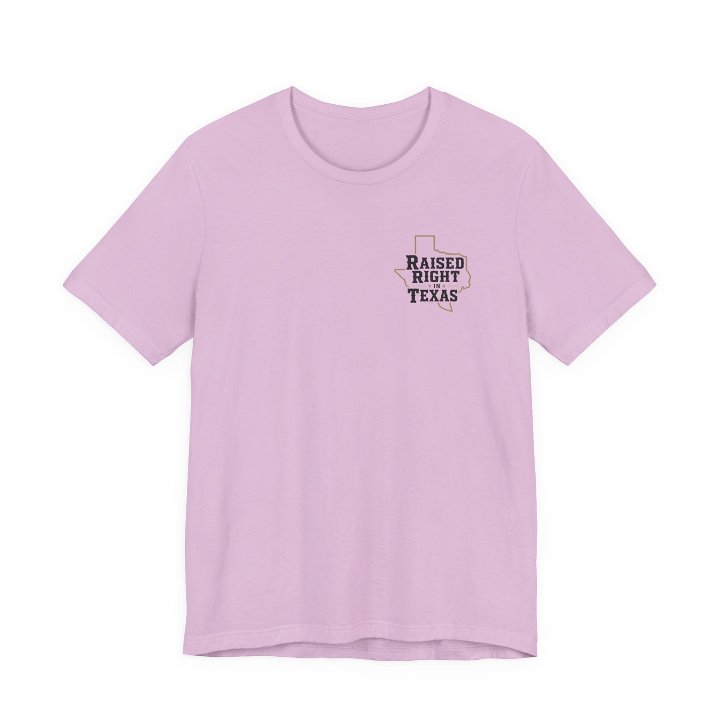 Raised Right in Texas T-Shirt | Texas Outline, Typographic Western Design