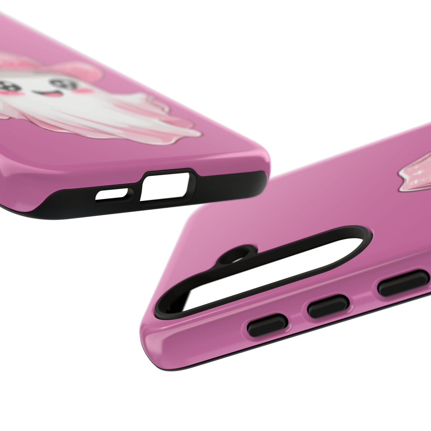 Cute Ghost Phone Case - Fun, Whimsical, Kawaii, Halloween, Gift Idea, Pink Ghost Design
