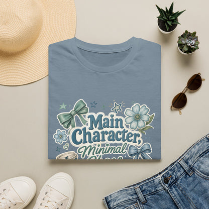 Main Character Minimal Chaos T-Shirt | Floral Bows Stars Design