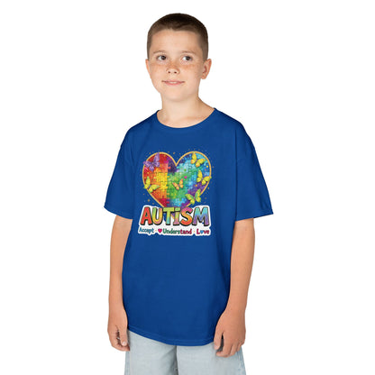 Autism Puzzle Heart Kids Tee | Accept Understand Love