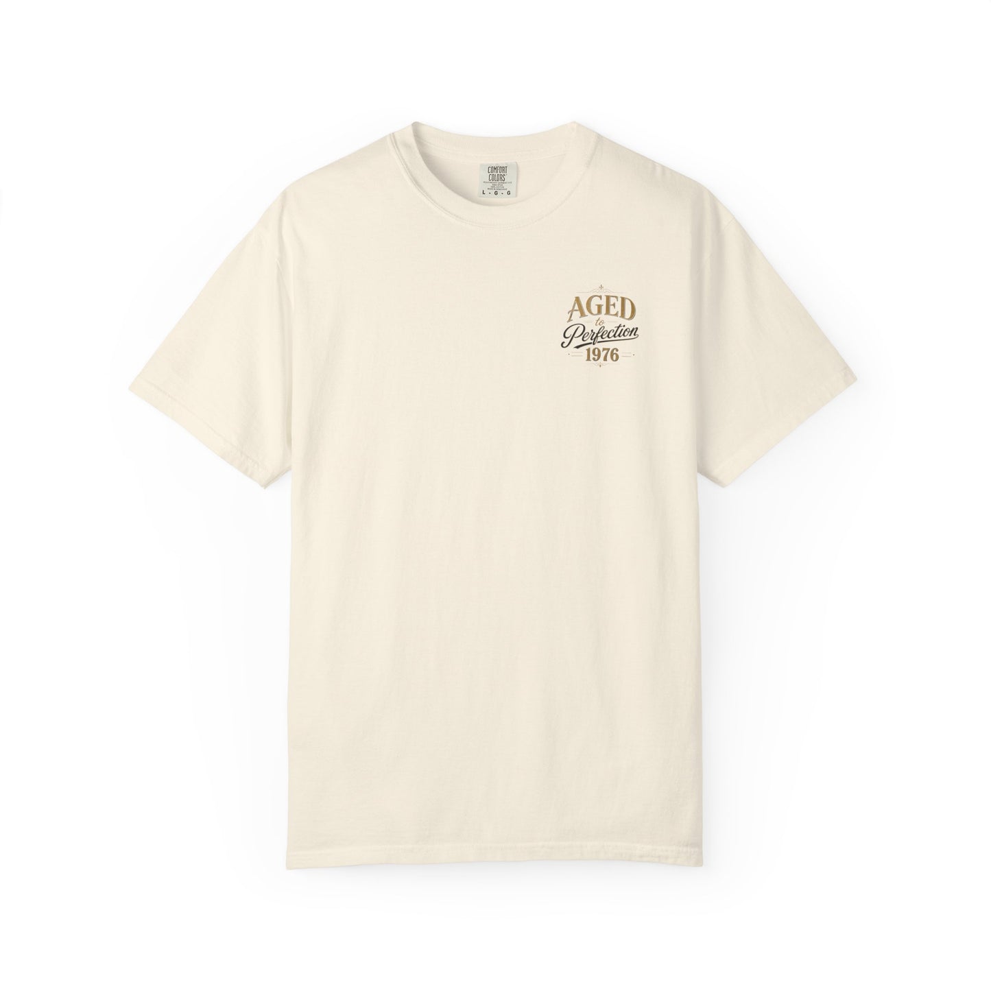 Aged to Perfection 1976 T-Shirt | Vintage Typographic Birthday Design