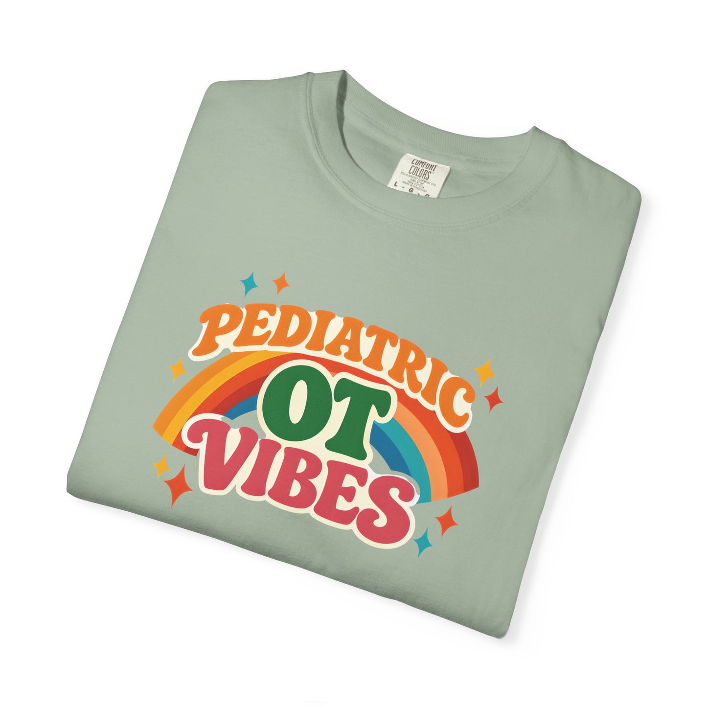 Pediatric OT Vibes T-shirt | Retro Rainbow Occupational Therapy Tee