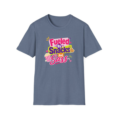 Fueled by Snacks and Sass T-Shirt | Snack Quote Tee