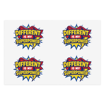 Different Is My Superpower Autism Sticker Sheets | Neurodiversity Pride Stickers