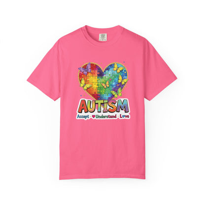 Autism Puzzle Heart T-shirt | Accept Understand Love