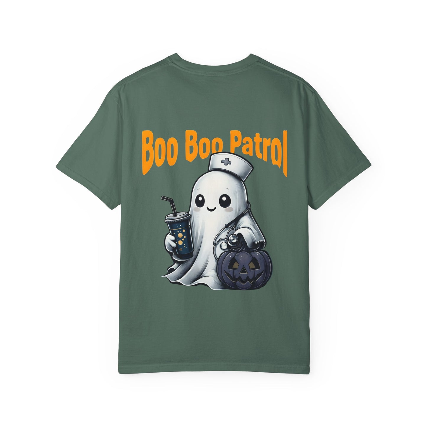 Halloween Ghost 'Boo Boo Patrol' T-Shirt, Unisex Graphic Tee, Fun Fall Apparel, Spooky Season Top, Nurse Halloween Fashion