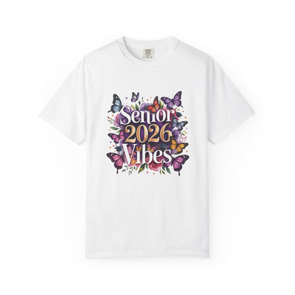 Senior 2026 Vibes T-Shirt | Butterfly Graduation Design