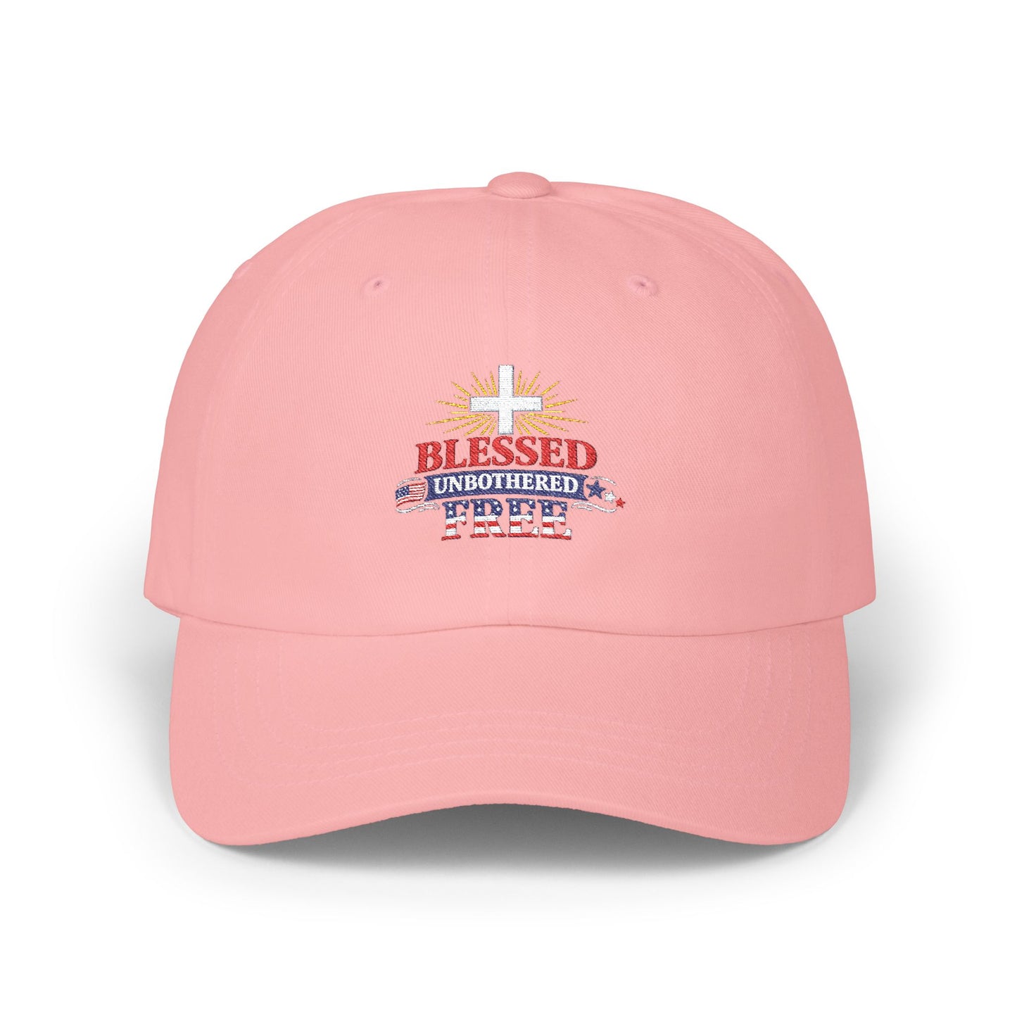 Blessed Unbothered Freedom Cap | Patriotic Faith Dad Cap