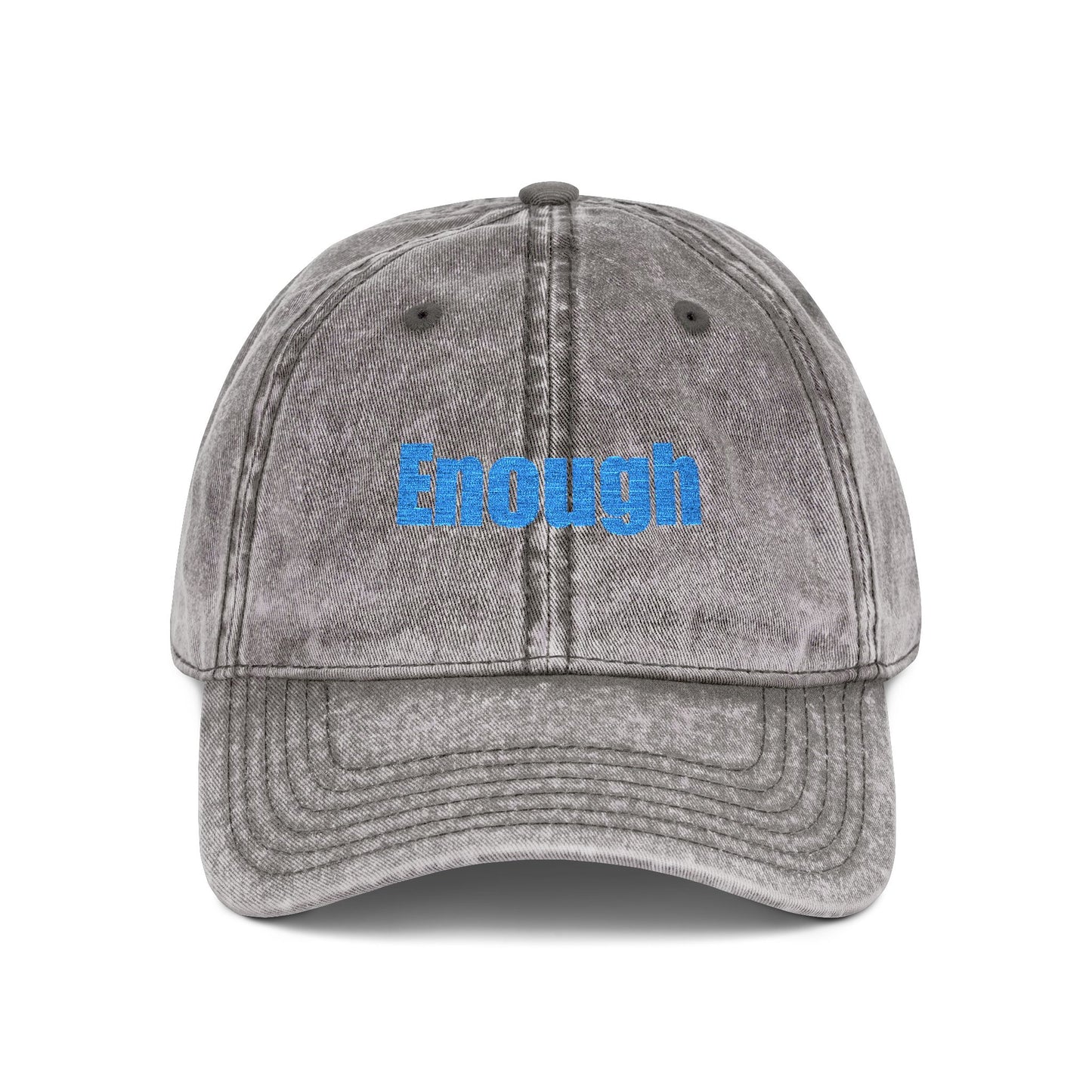 Embroidered "Enough" Cap, Vintage, Motivational, Unisex Hat, Baseball Cap, Gift for Him/Her