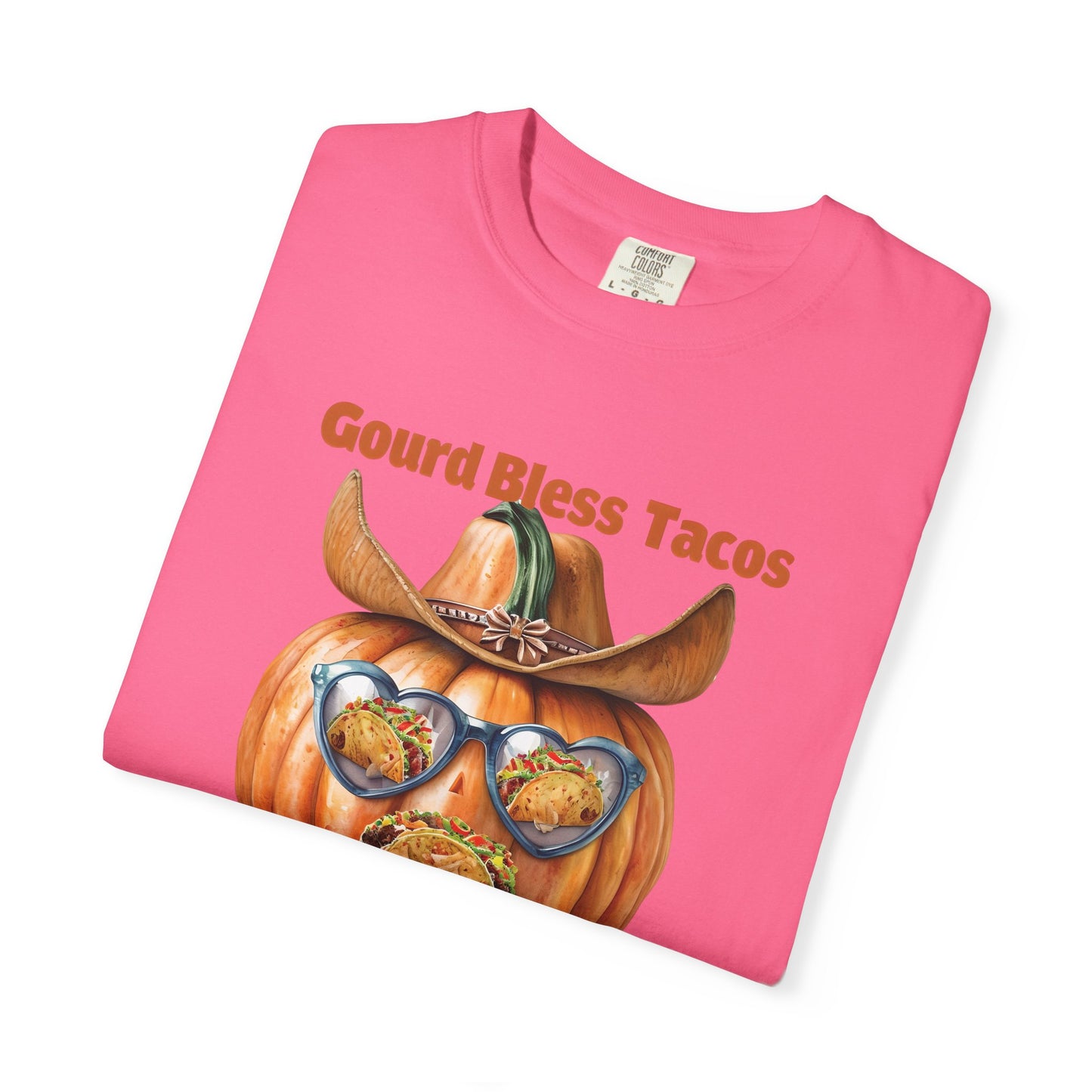 Funny Halloween T-Shirt, Gourd Bless Tacos Tee, Unisex Graphic Tee, Taco Lover Shirt, Fall Festival Apparel, Cute Pumpkin Shirt