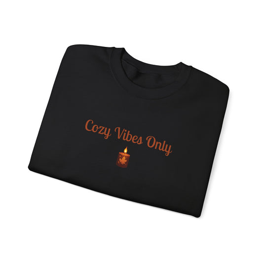 Cozy Vibes Only Sweatshirt, Unisex Crewneck, Casual Wear, Fall Fashion, Gift for Her, Cozy Apparel, Warm Layering