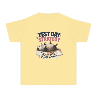 Test Day Strategy Play Dead Youth Tee | Possum Illustration, Back-to-School
