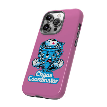 Chaos Coordinator Phone Case, Fun Nurse Gift, Tough Cases for Healthcare Heroes, Unique Cell Phone Cover, Funny Medical Humor/ Pink