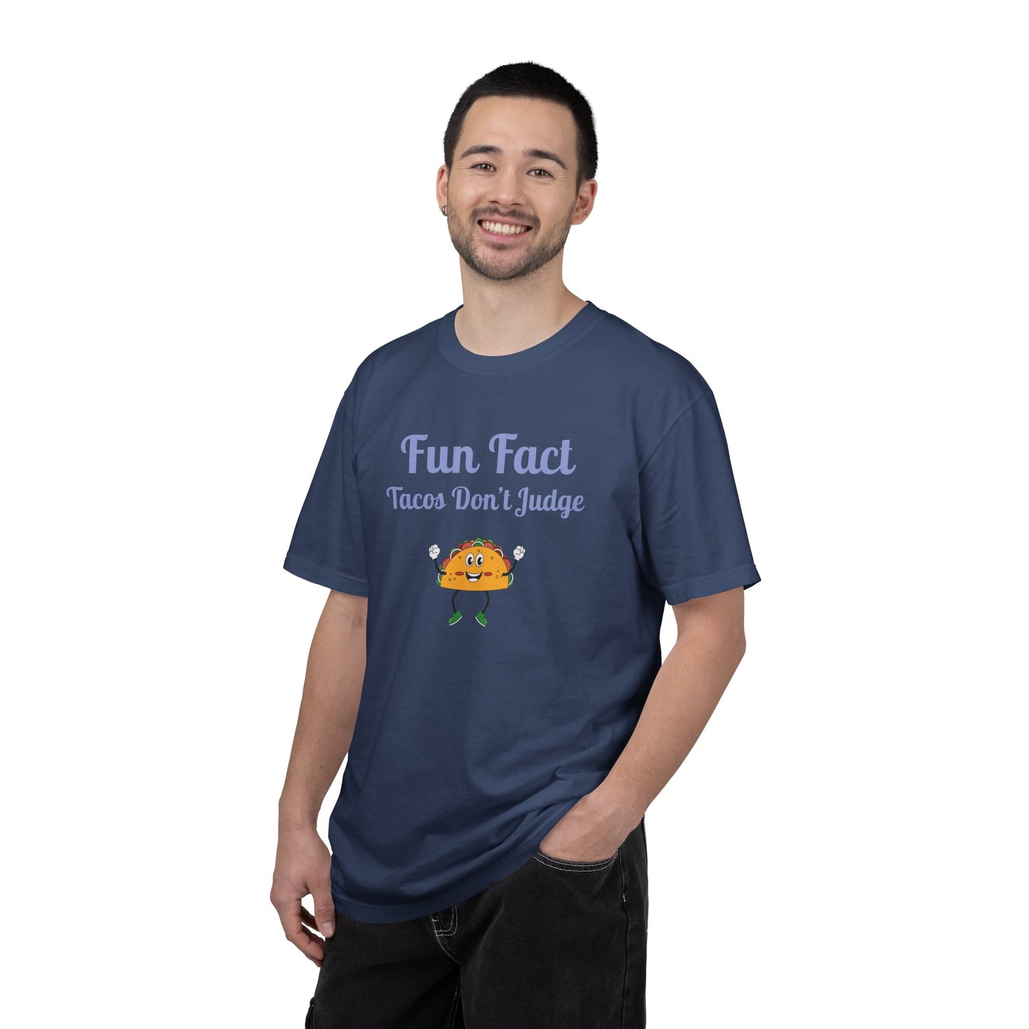 Fun Fact Taco Unisex Tee - Humorous Foodie Shirt, Gift for Taco Lovers, Casual Wear, Cute Graphic Tee