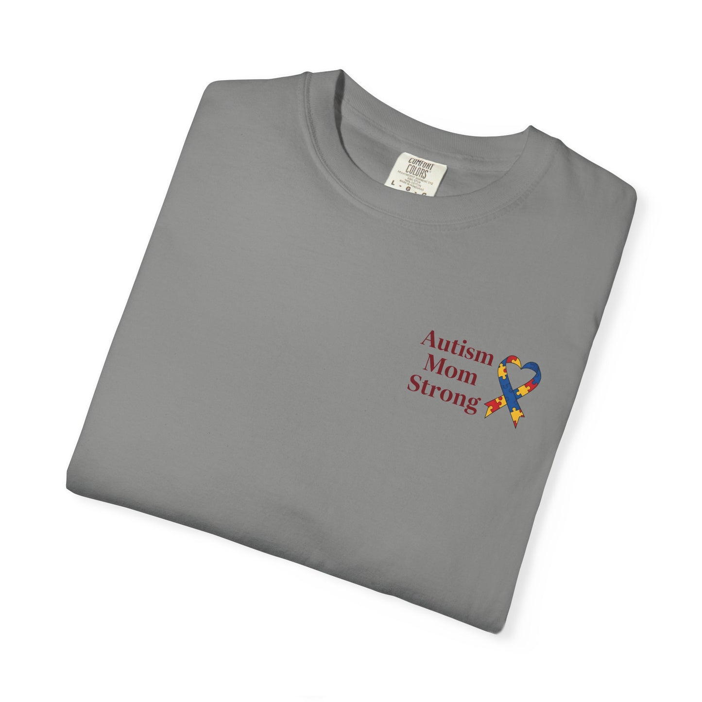 Autism Mom Strong T-shirt | Autism Awareness Puzzle Ribbon
