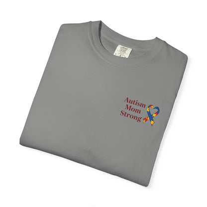 Autism Mom Strong T-shirt | Autism Awareness Puzzle Ribbon