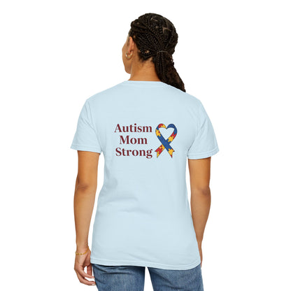 Autism Mom Strong T-shirt | Autism Awareness Puzzle Ribbon