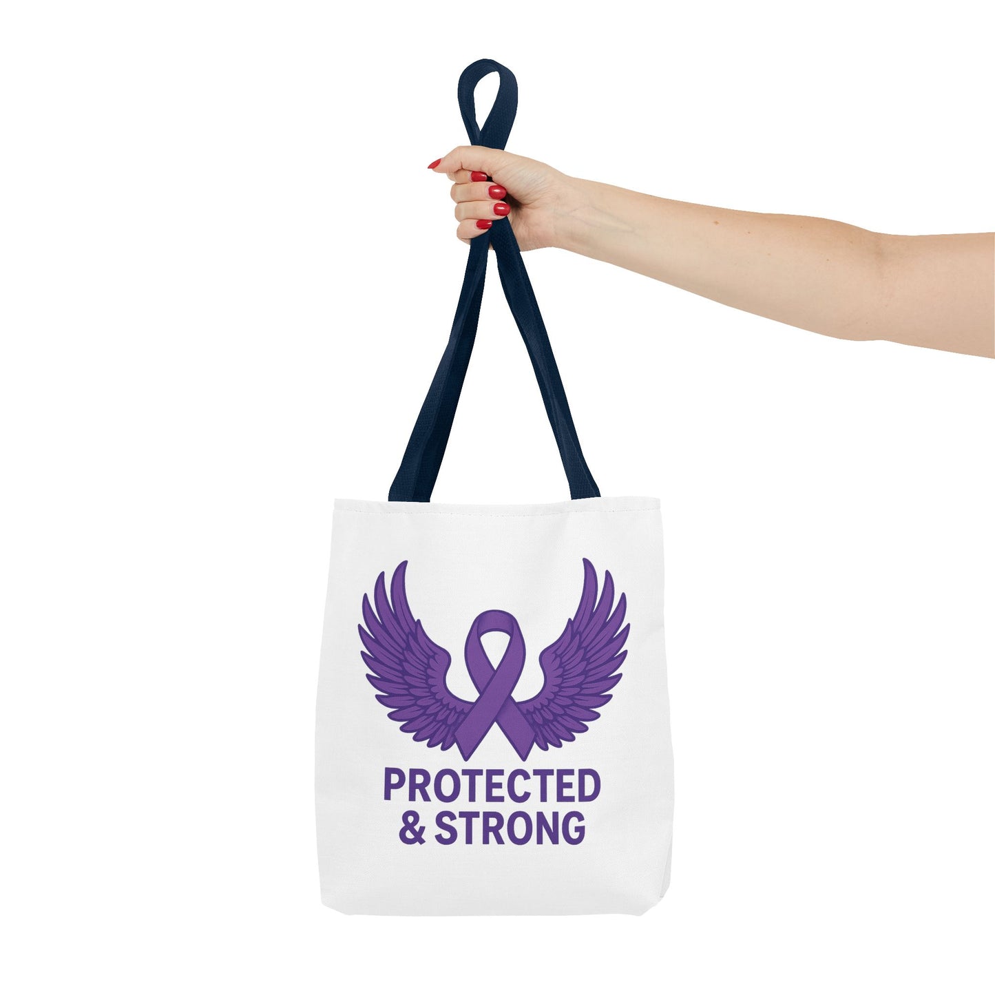 Protected and Strong Awareness Tote Bag, Eco-Friendly Shoulder Bag, Reusable Grocery Bag, Canvas Shopping Tote, Gift for Activists,