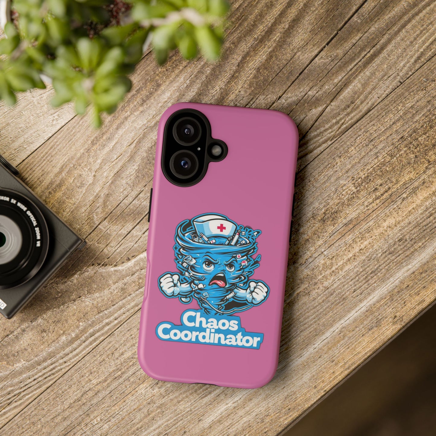 Chaos Coordinator Phone Case, Fun Nurse Gift, Tough Cases for Healthcare Heroes, Unique Cell Phone Cover, Funny Medical Humor/ Pink