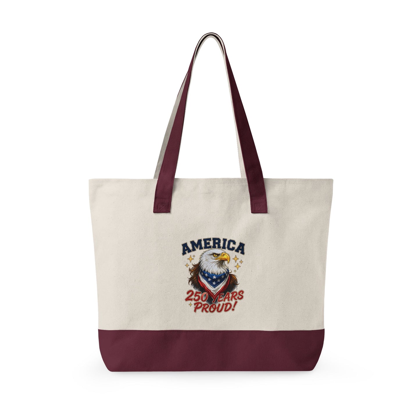 America Eagle Crest zipper tote | Canvas Tote, Patriotic Stars Stripes