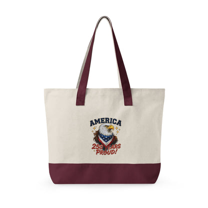 America Eagle Crest zipper tote | Canvas Tote, Patriotic Stars Stripes