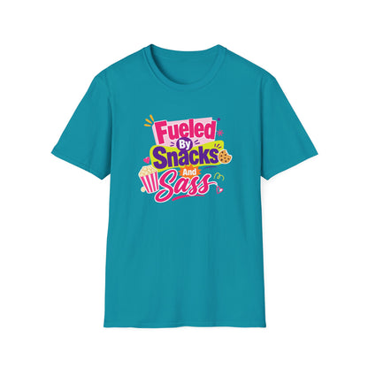 Fueled by Snacks and Sass T-Shirt | Snack Quote Tee