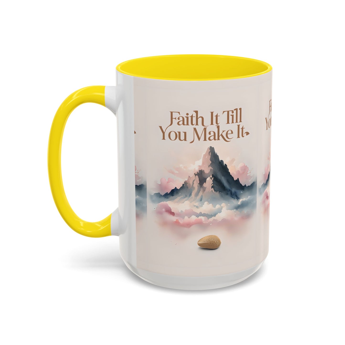 Faith It Till You Make It Coffee Mug, Motivational Drinkware, Inspirational Gift, Morning Coffee Cup, Self-Help Mug