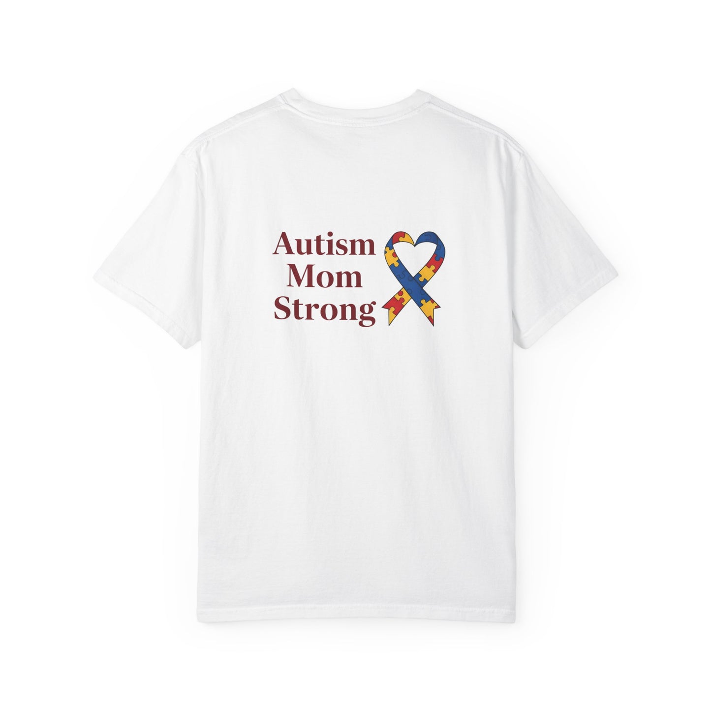 Autism Mom Strong T-shirt | Autism Awareness Puzzle Ribbon