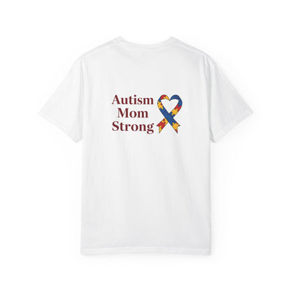 Autism Mom Strong T-shirt | Autism Awareness Puzzle Ribbon