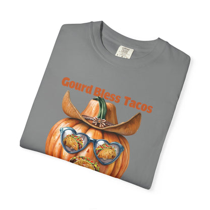 Funny Halloween T-Shirt, Gourd Bless Tacos Tee, Unisex Graphic Tee, Taco Lover Shirt, Fall Festival Apparel, Cute Pumpkin Shirt