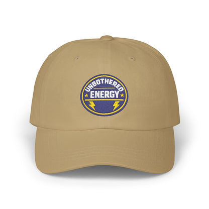 Unbothered Energy embroidered patch Classic Dad Cap | Lightning Bolt Dad Hat
