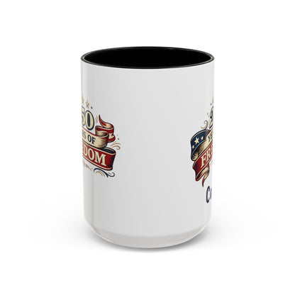 250 Years of Freedom Coffee Mug | Personalized Name - America 250th Anniversary, Semiquincentennial, Patriotic Gift, Heritage Celebration
