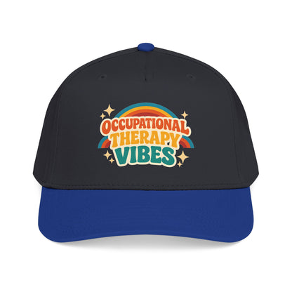 Occupational Therapy Vibes Cap | Retro Rainbow Mid Profile Baseball Cap