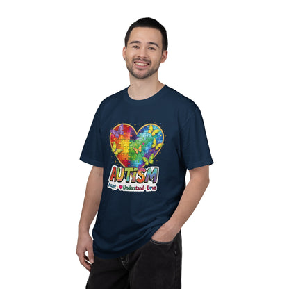 Autism Puzzle Heart T-shirt | Accept Understand Love