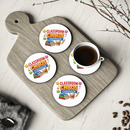 Classroom Chaos Coordinator Coasters | Teacher Desk Drink Coaster