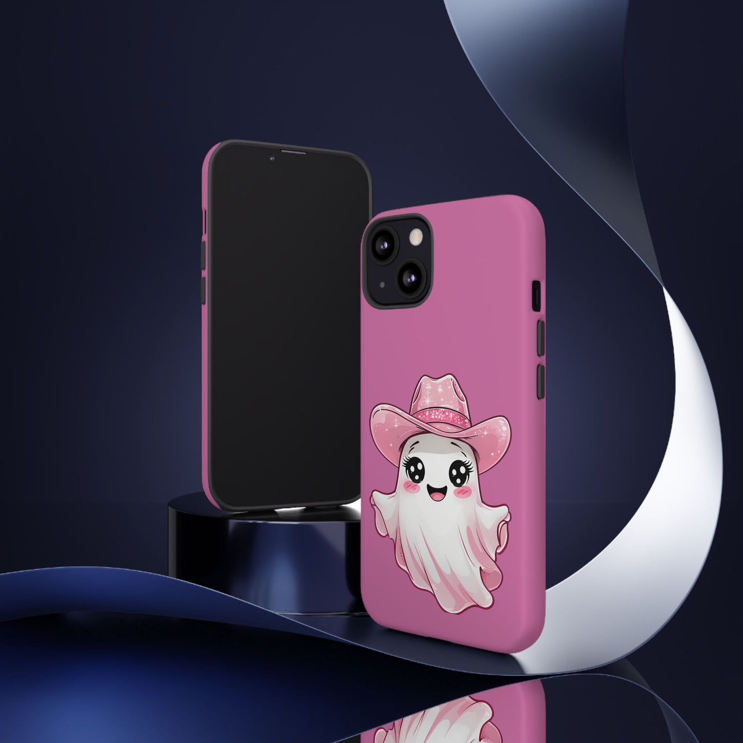Cute Ghost Phone Case - Fun, Whimsical, Kawaii, Halloween, Gift Idea, Pink Ghost Design