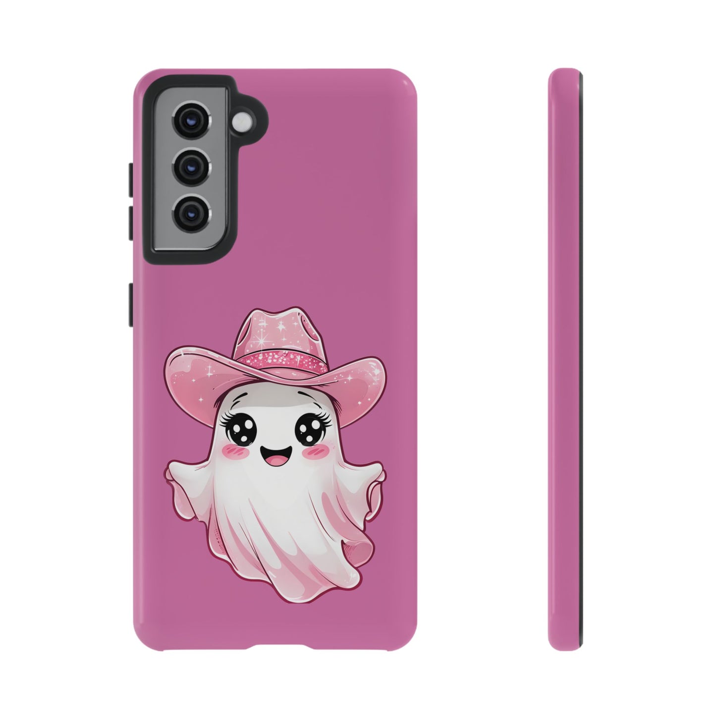 Cute Ghost Phone Case - Fun, Whimsical, Kawaii, Halloween, Gift Idea, Pink Ghost Design