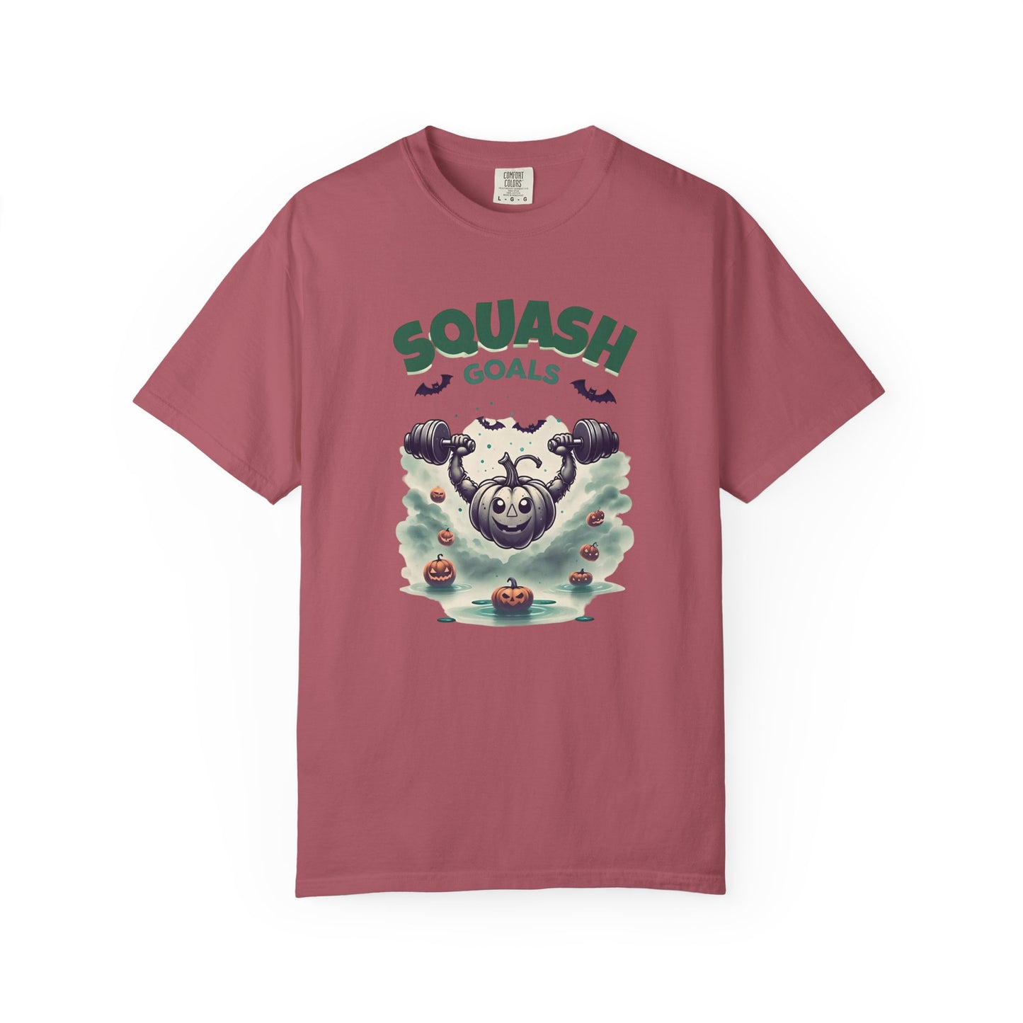 Halloween Fitness T-Shirt, Squash Goals Tee, Pumpkin Workout Shirt, Spooky Gym Wear, Fall Exercise Top, Unisex Apparel