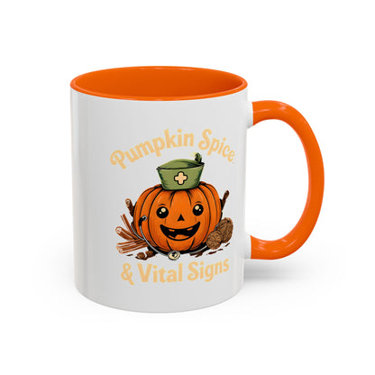 Pumpkin Spice Coffee Mug - Perfect for Fall Decor, Nursing Gifts, Halloween Parties, Cozy Mornings, Harvest Gatherings