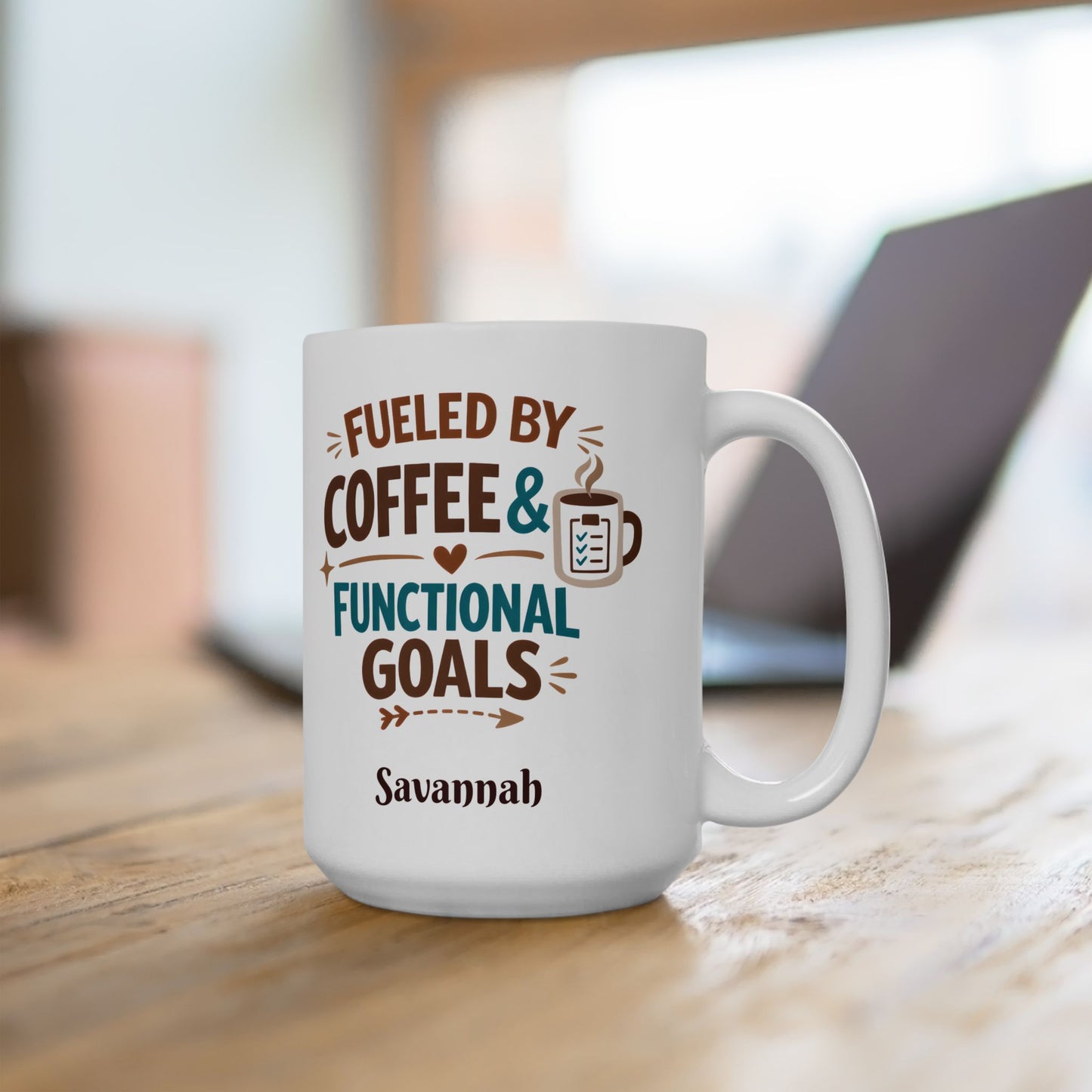 Fueled by Coffee & Functional Goals Mug | Occupational Therapist Ceramic