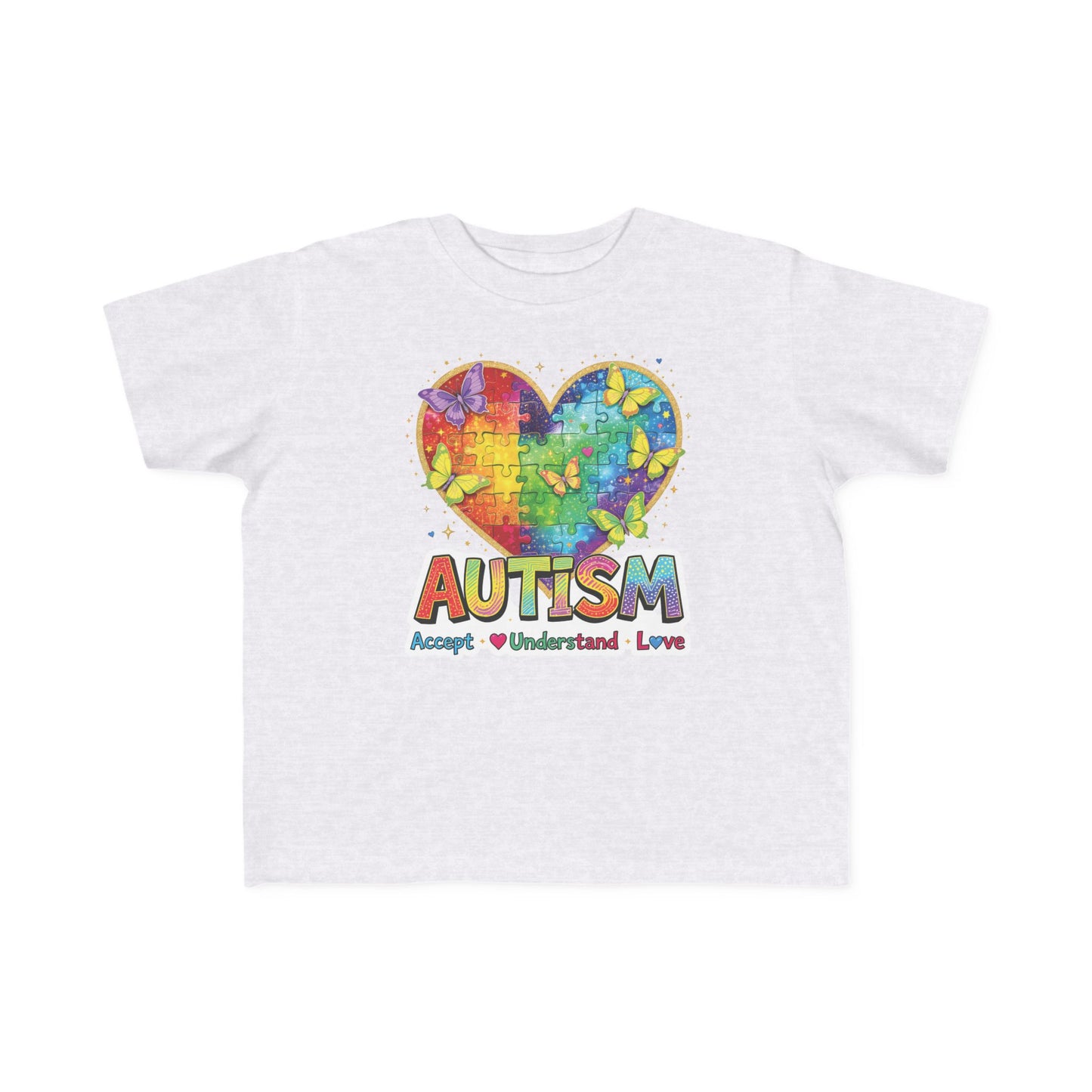 Autism Puzzle Heart Toddler Tee | Accept Understand Love