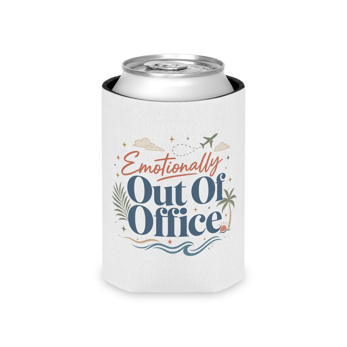 Emotionally Out Of Office Can Cooler | Vacation Tropical Can Cooler