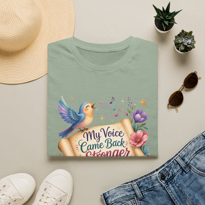 My Voice Came Back Stronger T-Shirt | Survivor