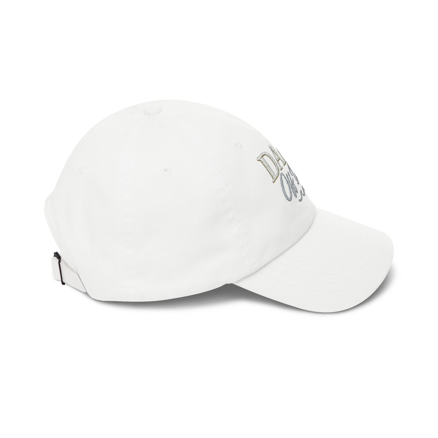 Dad's Off Duty Cap | Embroidered Dad Hat, White Classic Baseball Cap