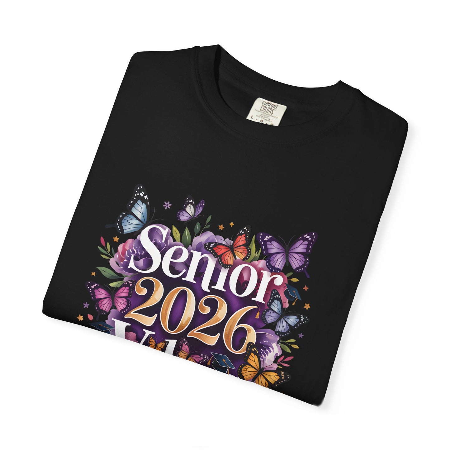 Senior 2026 Vibes T-Shirt | Butterfly Graduation Design