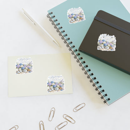 Hydrangeas Happy Place Sticker Sheet | Floral Hydrangea Decorative Stickers