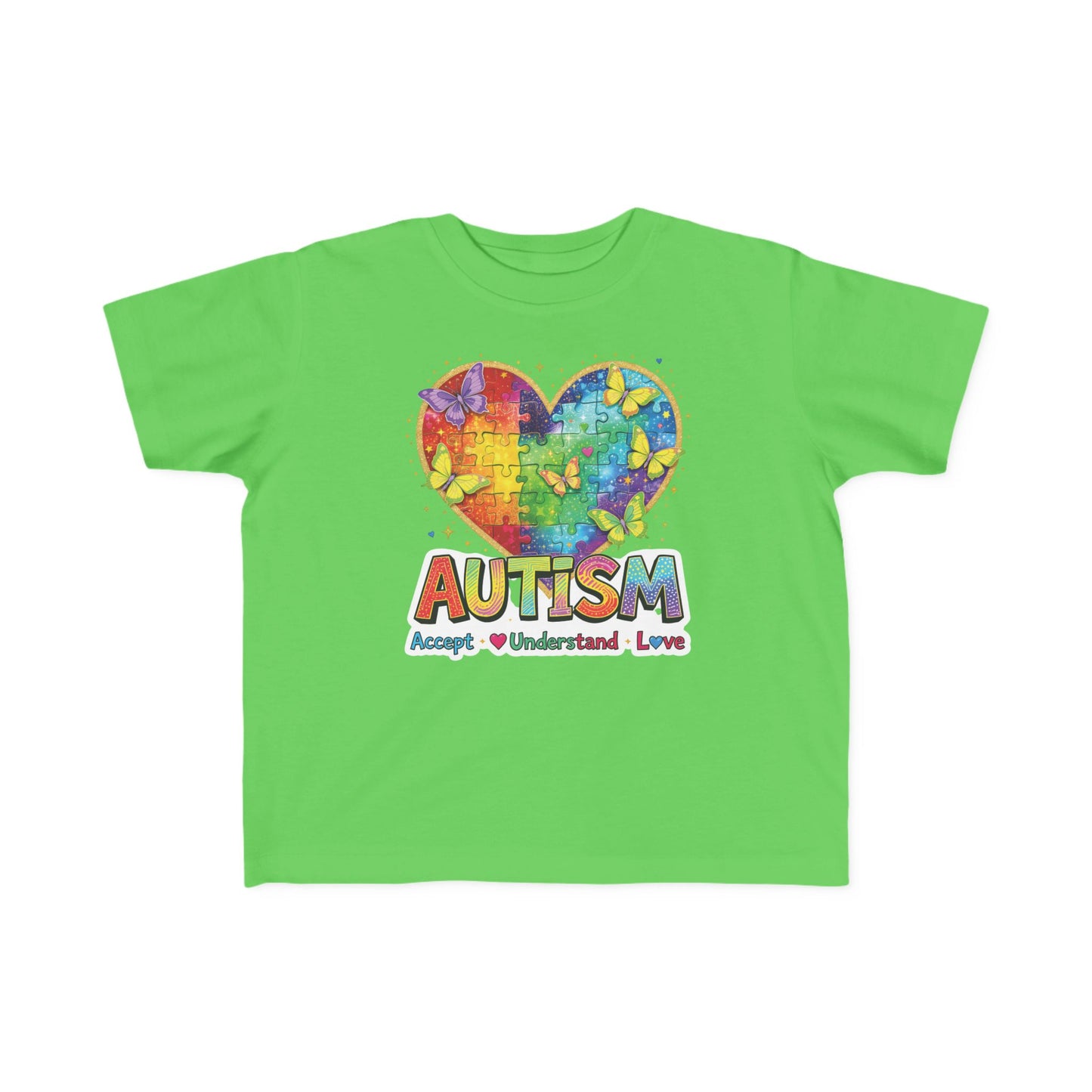Autism Puzzle Heart Toddler Tee | Accept Understand Love
