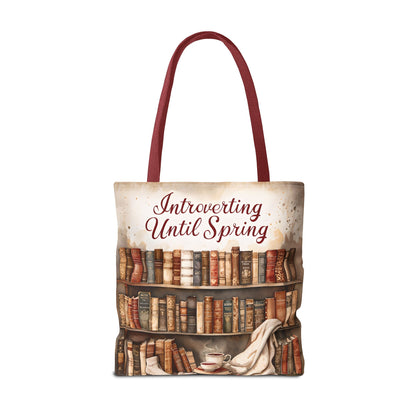 Introvert Tote Bag - Book Lover's Accessory, Everyday Use, Literary Gift, Spring Vibes, Book Club Essentials