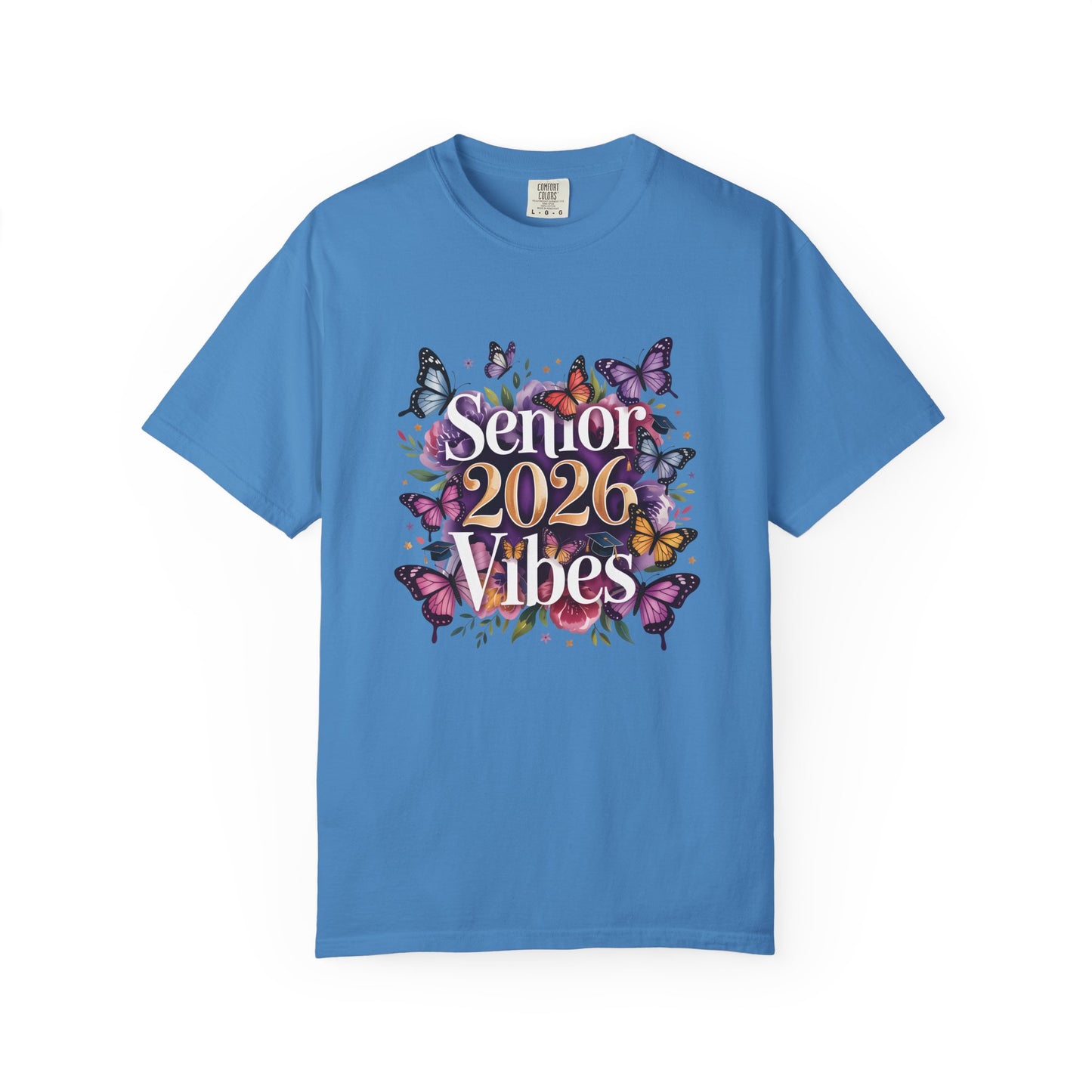 Senior 2026 Vibes T-Shirt | Butterfly Graduation Design